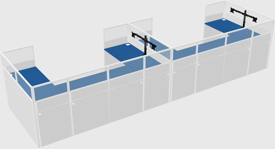 U-shaped cubicle