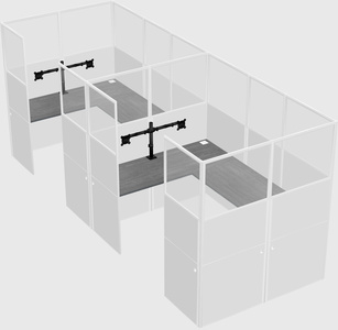 U-shaped cubicle