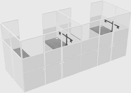 U-shaped cubicle