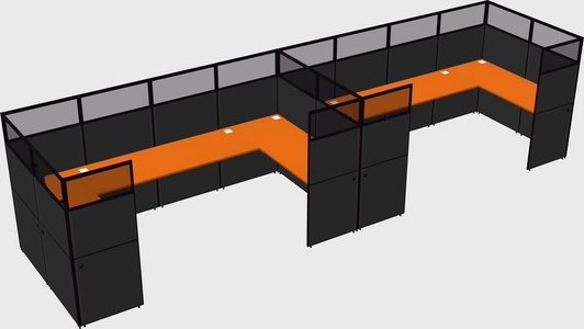 U-shaped cubicle
