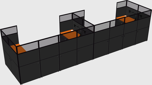 U-shaped cubicle