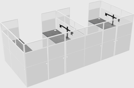 U-shaped cubicle