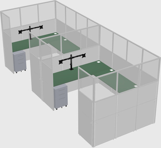 U-shaped cubicle