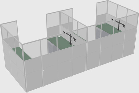 U-shaped cubicle