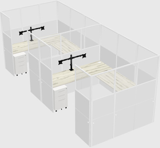 U-shaped cubicle