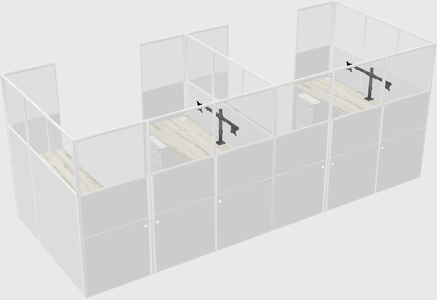 U-shaped cubicle