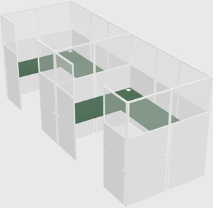 U-shaped cubicle