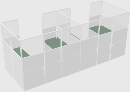 U-shaped cubicle