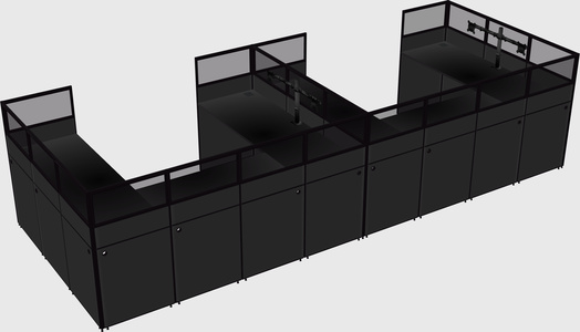 U-shaped cubicle