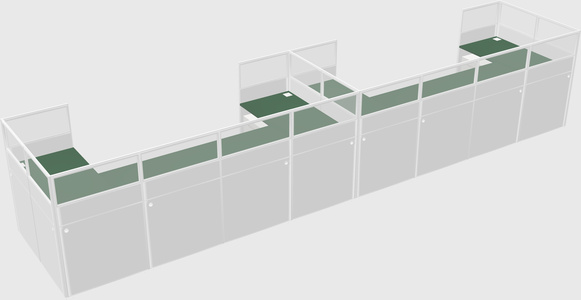 U-shaped cubicle