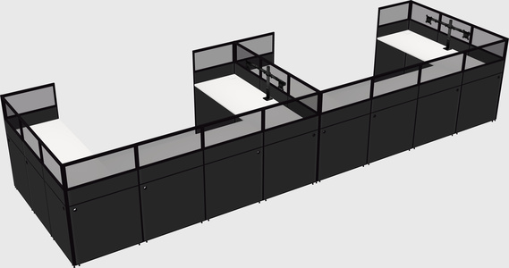 U-shaped cubicle