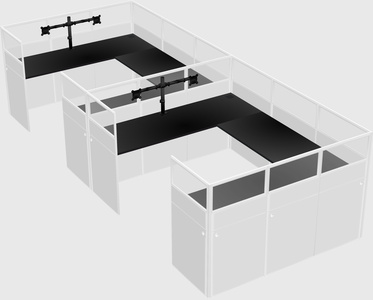 U-shaped cubicle