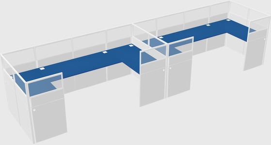 U-shaped cubicle
