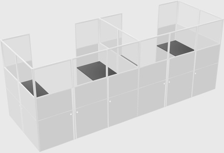 U-shaped cubicle