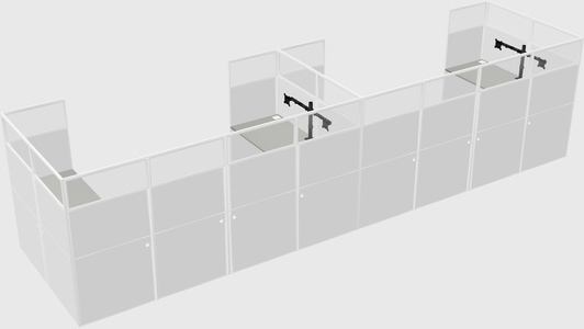 U-shaped cubicle