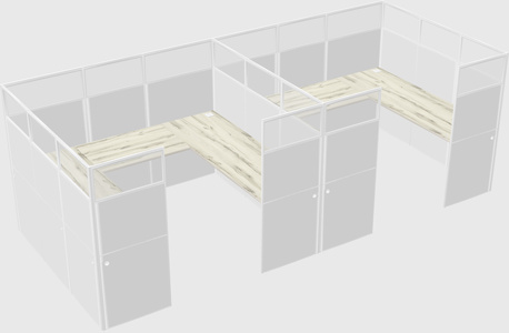 U-shaped cubicle