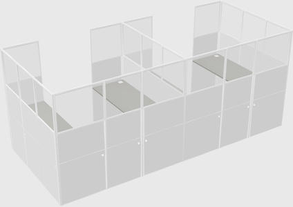 U-shaped cubicle