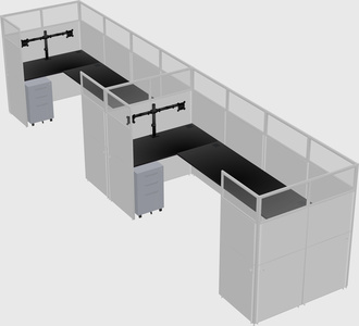 U-shaped cubicle