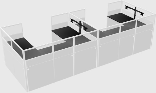 U-shaped cubicle
