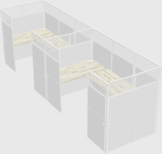 U-shaped cubicle