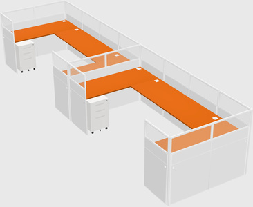 U-shaped cubicle