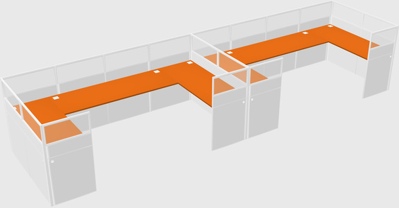 U-shaped cubicle