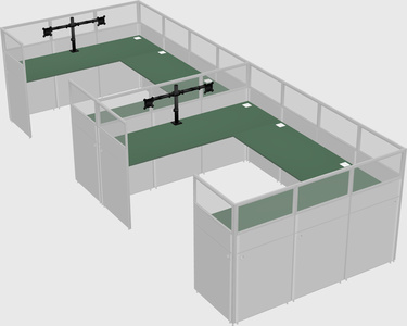 U-shaped cubicle