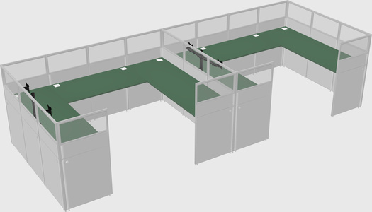 U-shaped cubicle