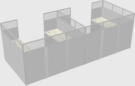 U-shaped cubicle