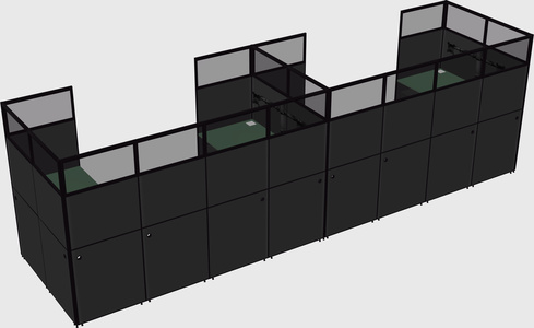 U-shaped cubicle