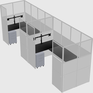 U-shaped cubicle