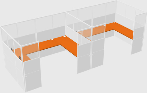 U-shaped cubicle