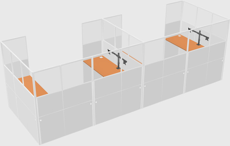U-shaped cubicle