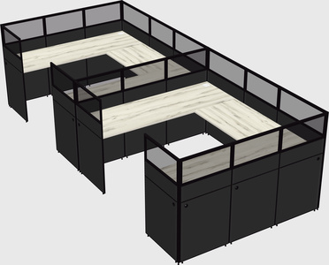 U-shaped cubicle
