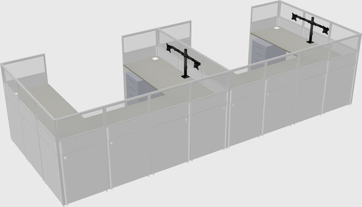 U-shaped cubicle
