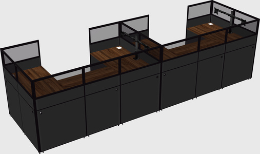 U-shaped cubicle