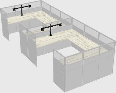 U-shaped cubicle