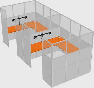 U-shaped cubicle