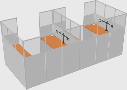 U-shaped cubicle