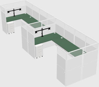 U-shaped cubicle