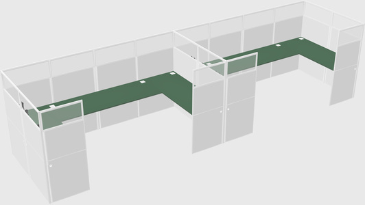 U-shaped cubicle
