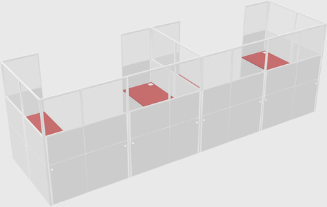 U-shaped cubicle