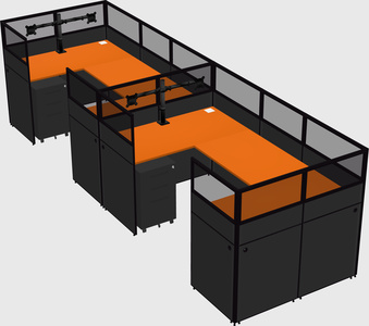U-shaped cubicle