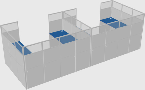 U-shaped cubicle