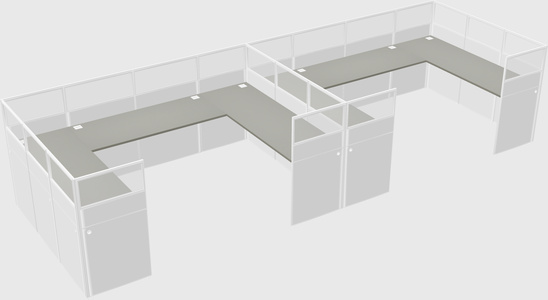 U-shaped cubicle
