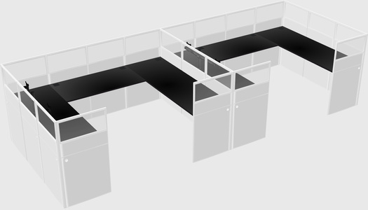 U-shaped cubicle