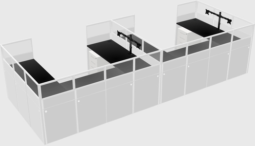 U-shaped cubicle