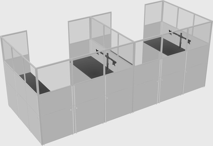 U-shaped cubicle