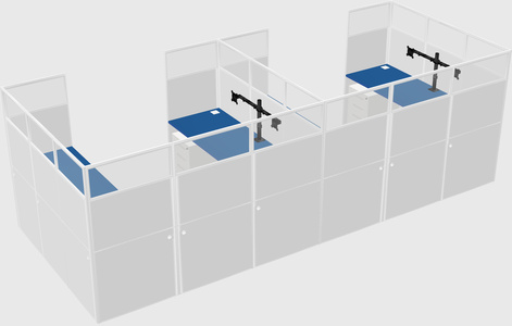 U-shaped cubicle