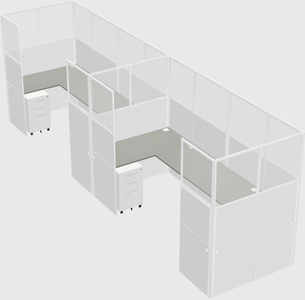 U-shaped cubicle